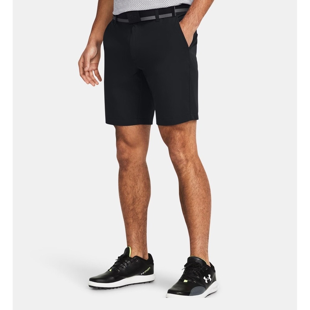 NEW Under Armour 36W Golf Shorts Black‎ UA Tech Taper Comfort Stretch
